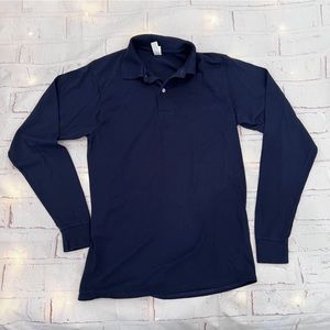 Jerzees Spotshield Long Sleeve Polo Shirt Size Small Men